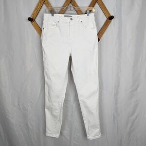 Everlane Authentic Stretch Curvy High Rise White Skinny Jeans - Size 30
